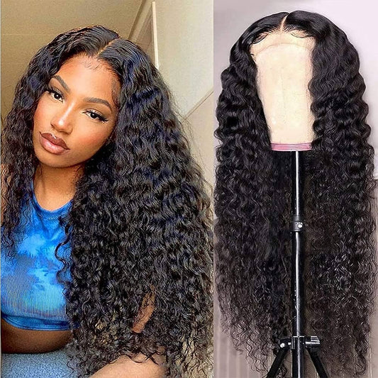 30 inch 360 lace frontal deep wave wig